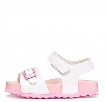 GEOX B SANDAL CHALKI B652RA 000BC C0406 WHITE/PINK BABY CASUAL SPORT