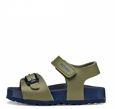 GEOX B SANDAL CHALKI B652QA 000BC CD3F4  OLIVE/NAVY  BABY  CASUAL SPORT
