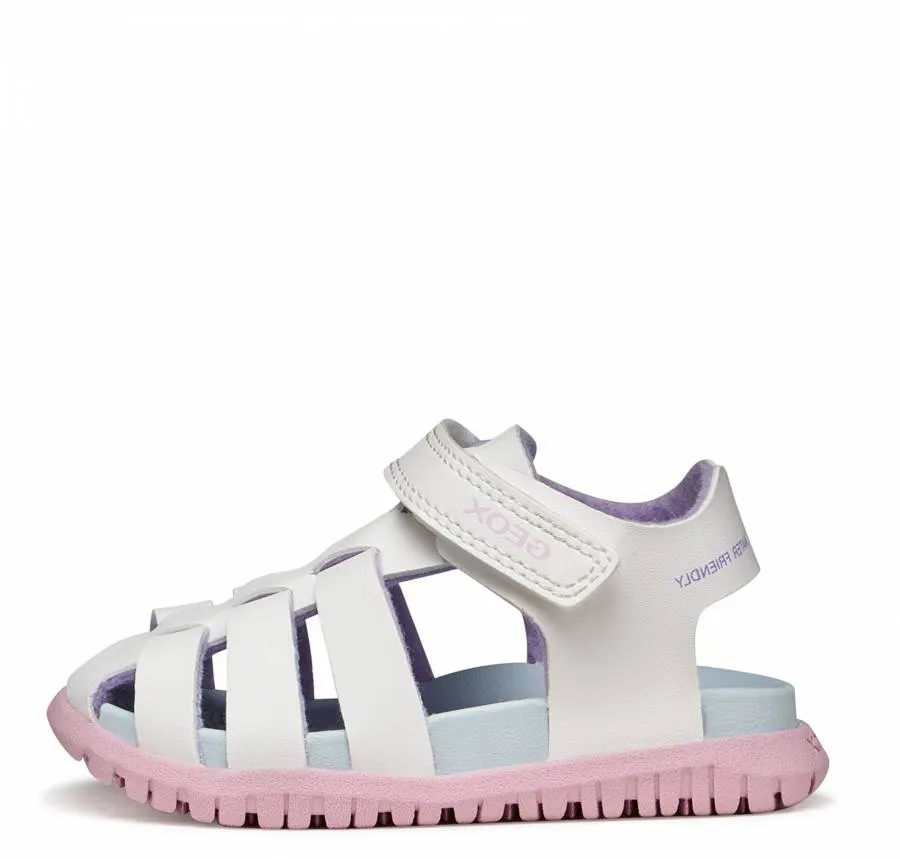 GEOX B SANDAL FUSBETTO A B556BA 000BC C0406 WHITE/PINK BABY CASUAL SPORT