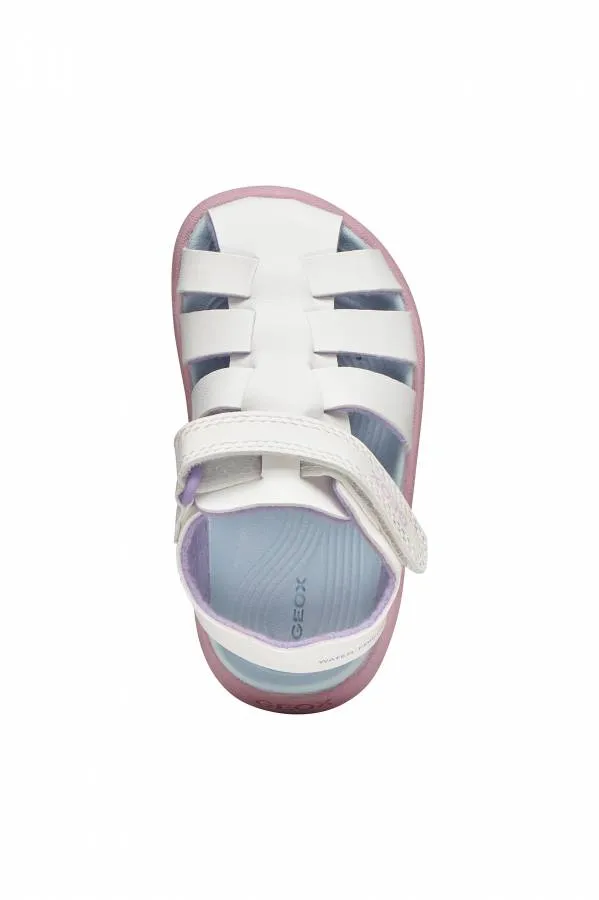 GEOX B SANDAL FUSBETTO A B556BA 000BC C0406 WHITE/PINK BABY CASUAL SPORT