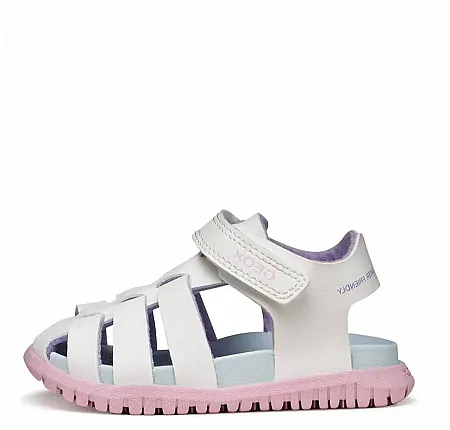 GEOX B SANDAL FUSBETTO A B556BA 000BC C0406 WHITE/PINK  BABY  CASUAL SPORT