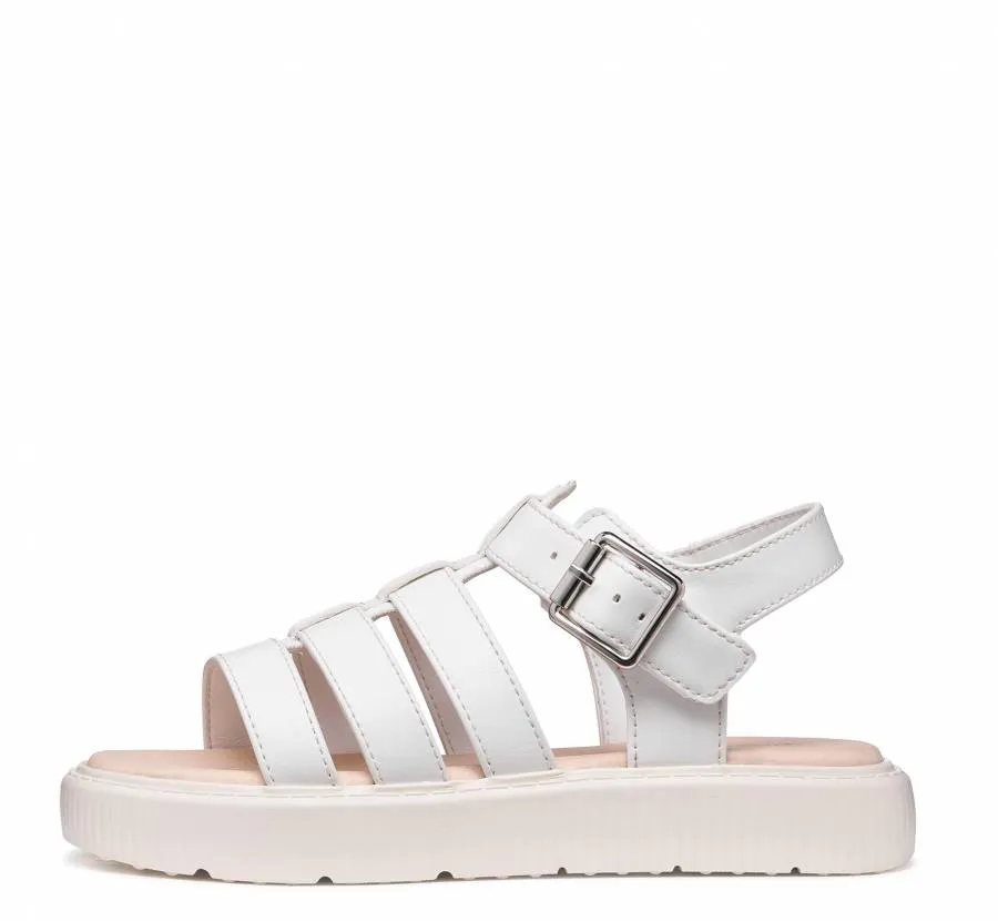 GEOX J SANDAL KODETTE J65DBD 000BC C1000 WHITE - JUNIOR FASHION GLAM