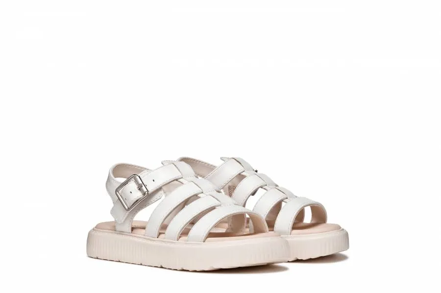 GEOX J SANDAL KODETTE J65DBD 000BC C1000 WHITE - JUNIOR FASHION GLAM