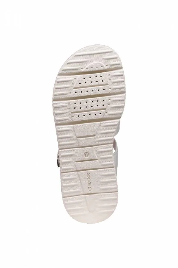 GEOX J SANDAL KODETTE J65DBD 000BC C1000 WHITE - JUNIOR FASHION GLAM