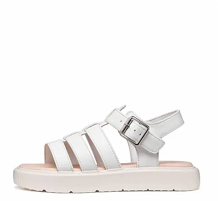 GEOX J SANDAL KODETTE J65DBD 000BC C1000 WHITE - JUNIOR FASHION GLAM