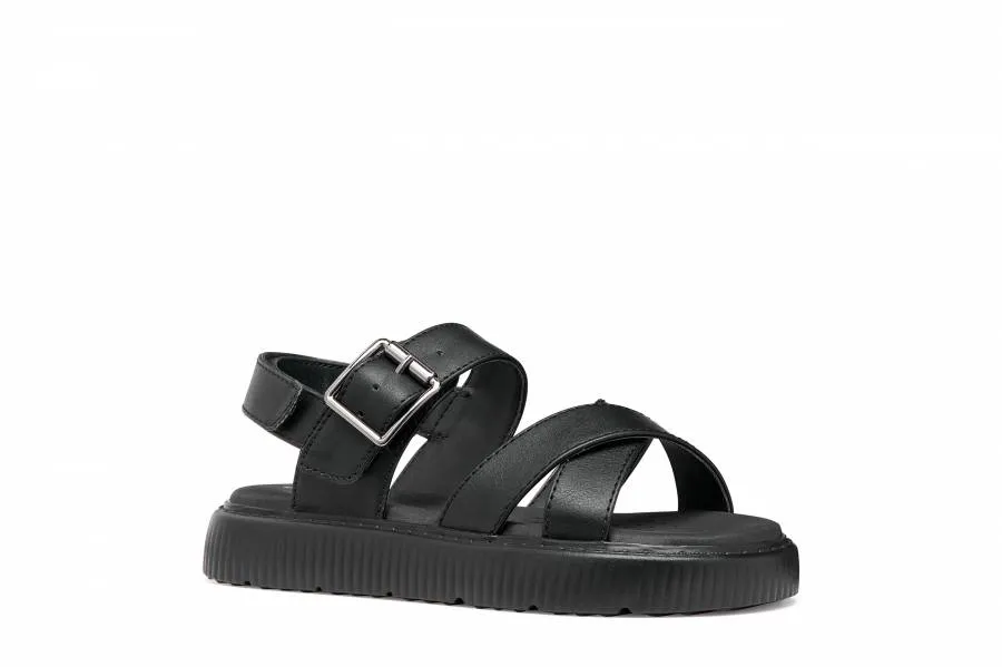 GEOX J SANDAL KODETTE J65DBC 000BC C9999  BLACK  JUNIOR  FASHION GLAM