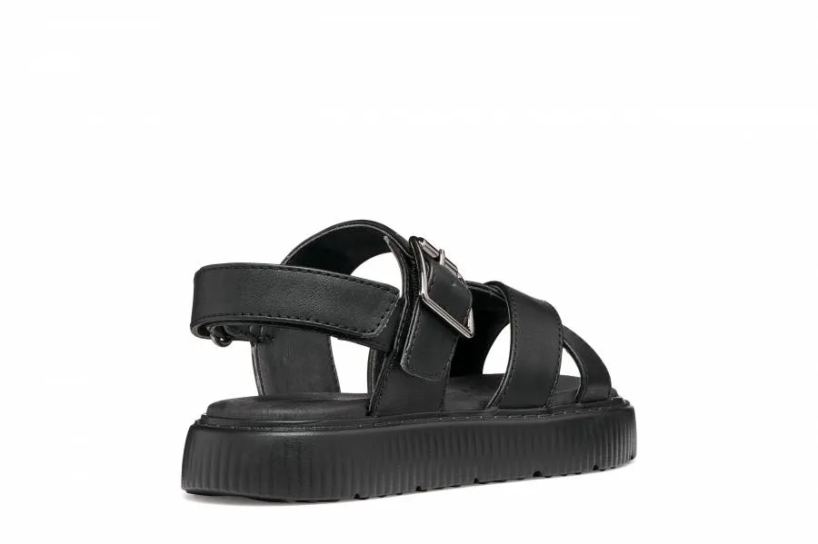 GEOX J SANDAL KODETTE J65DBC 000BC C9999  BLACK  JUNIOR  FASHION GLAM