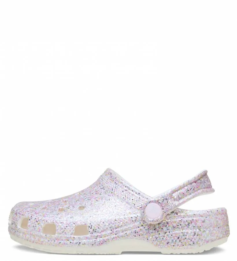 CROCS CLASSIC FANTASY GLITTER CLOG T 212562 100 WHITE
