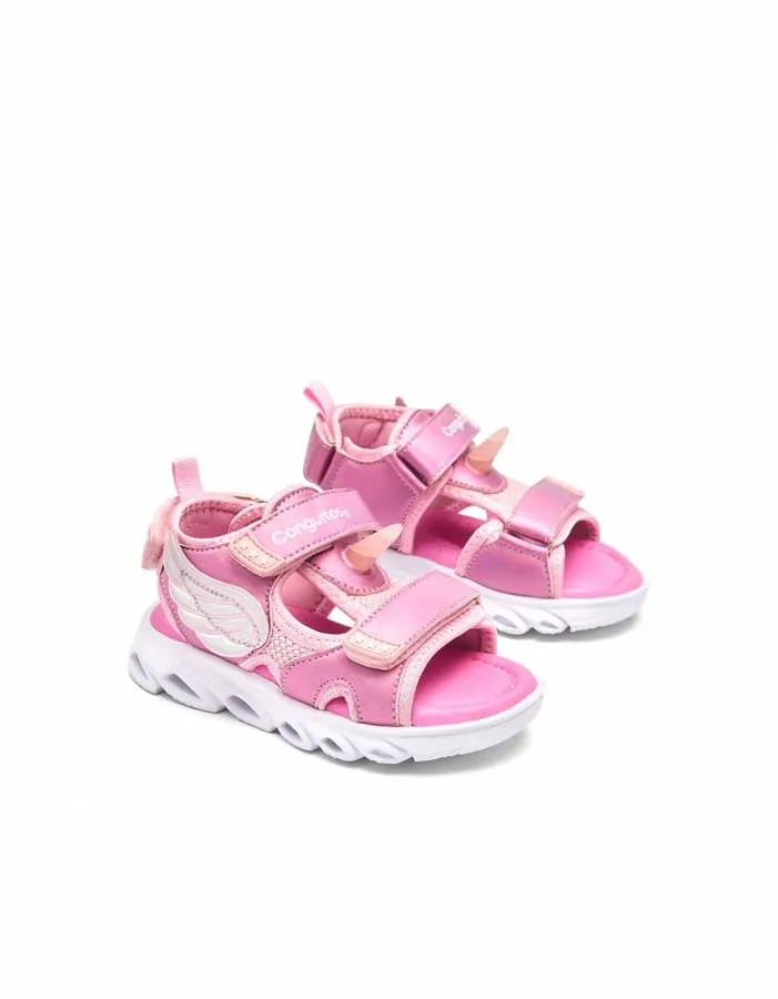 CONGUITOS UNICORN LIGHT UP SPORT SANDAL COSH260015-ΡΟΖ PINK