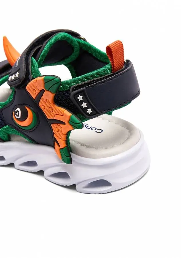 CONGUITOS DINO LIGHT UP SPORT SANDAL COSH260019-NAVY