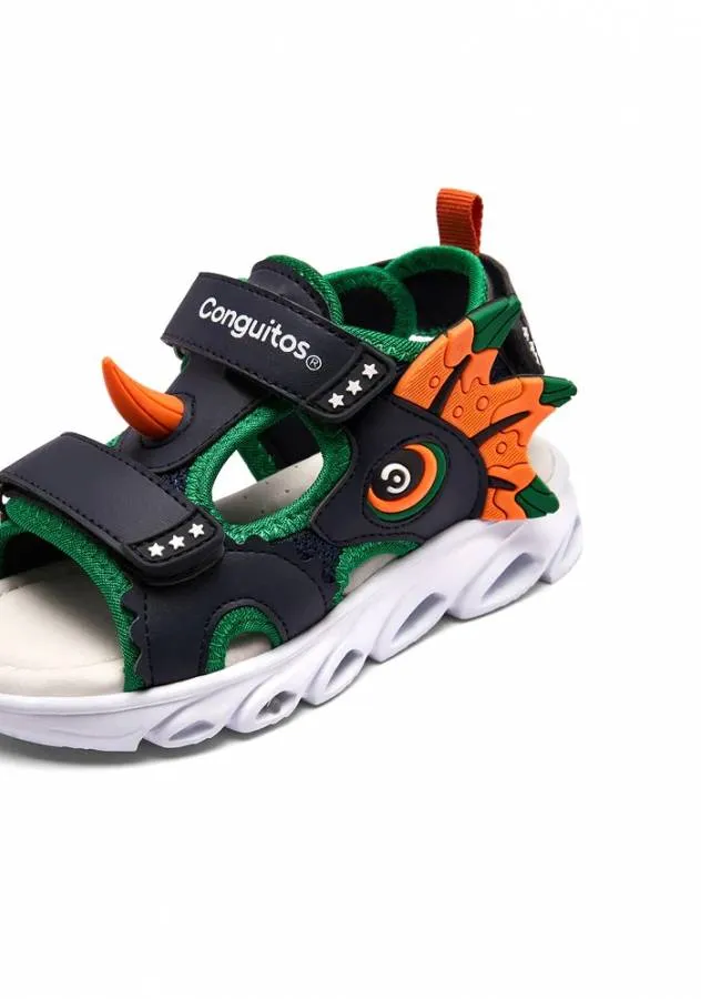 CONGUITOS DINO LIGHT UP SPORT SANDAL COSH260019-NAVY