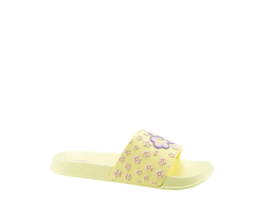 CHAMPION ALL AMERICAN FLOWER PS SLIDE S33284-YS031 YELLOW/PINK