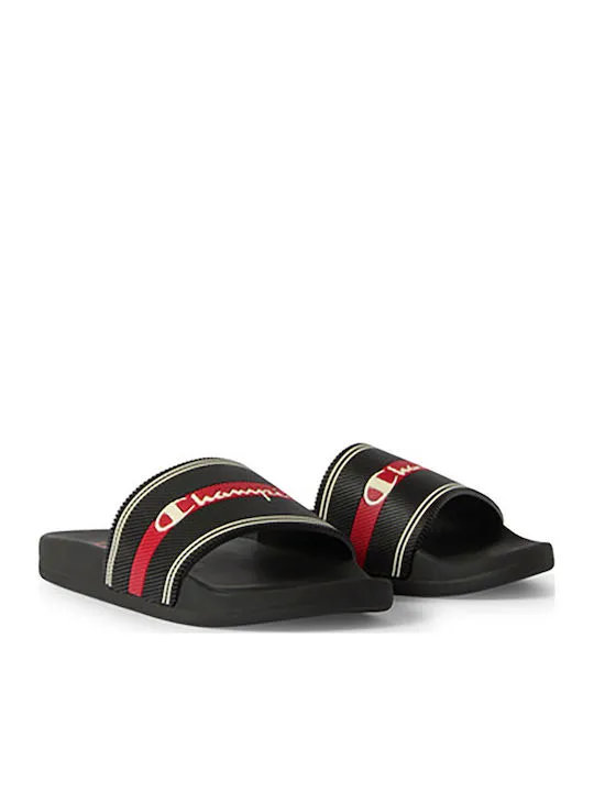CHAMPION JAMBIANI U PS SLIDE S33288 KK015 BLACK/RED/WHITE