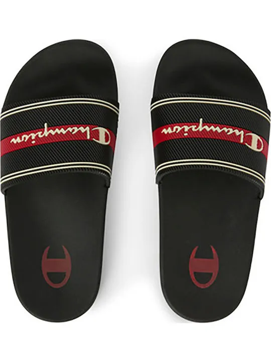 CHAMPION JAMBIANI U PS SLIDE S33288 KK015 BLACK/RED/WHITE