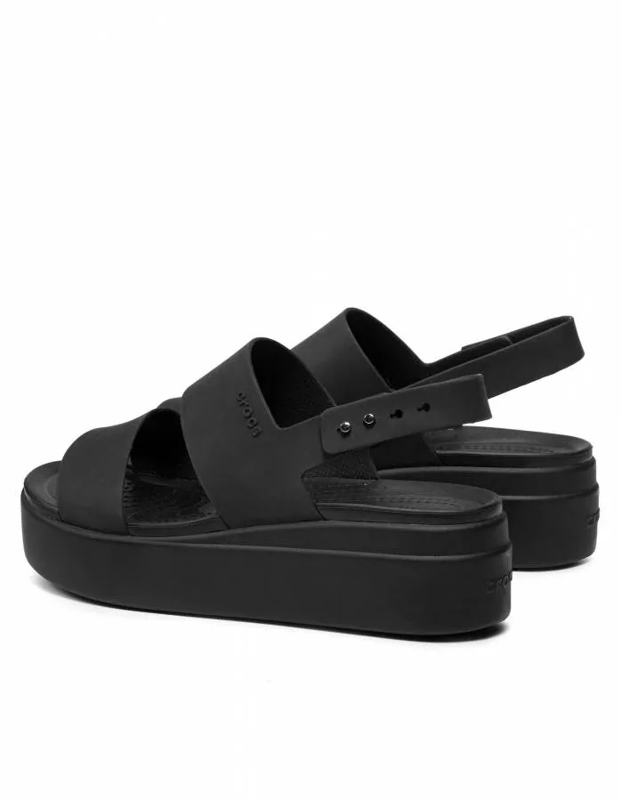 CROCS BROOKLYN LOW WEDGE 206453-060 BLACK/BLACK