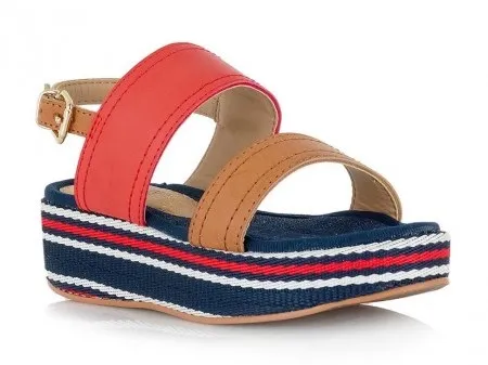 EXE GIRLS SANDALPLATFORM 400 RED BLUE