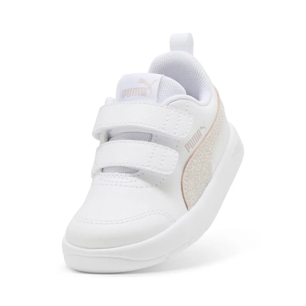 PUMA COURTFLEX V3 GLITZ V INF 408382 01 WHITE/MISTY PINK