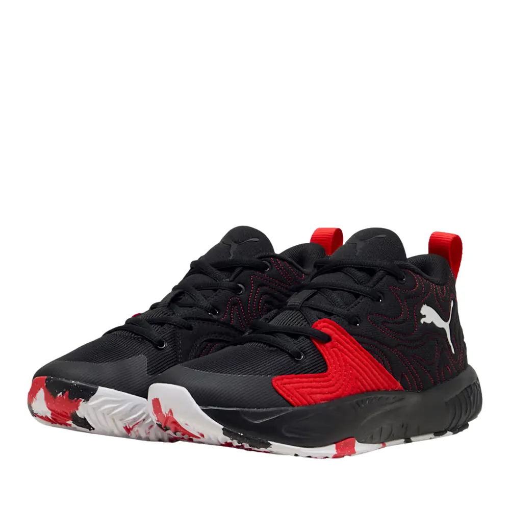 PUMA COURT PRO 3 JR 314061 06 BLACK/WHITE/RED