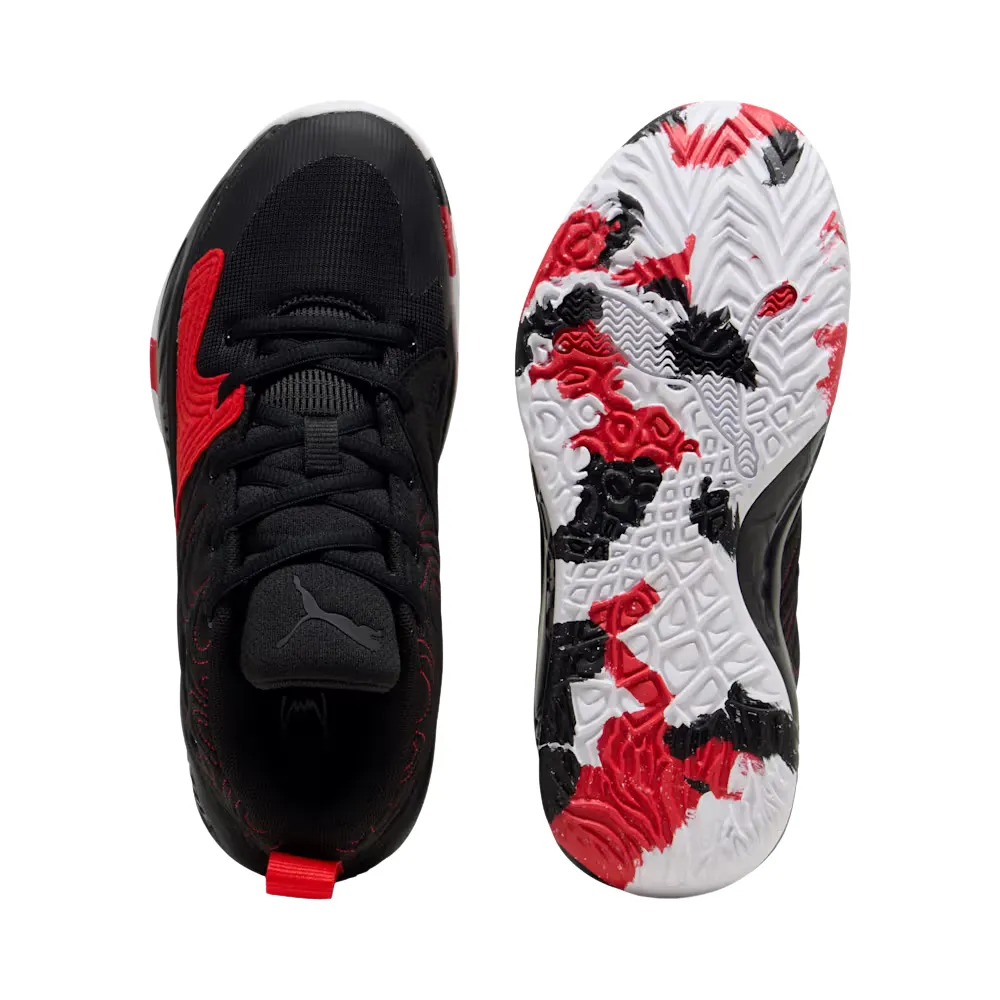 PUMA COURT PRO 3 JR 314061 06 BLACK/WHITE/RED