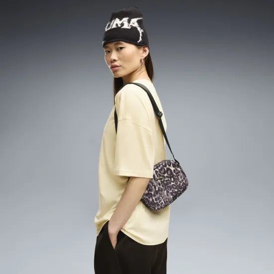 PUMA POP CROSSBODY BAG 91338 11 BLACK/LEOPARD
