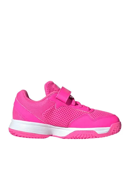 ADIDAS COURTFLASH TENNIS KIDS JR4428 LUCID PINK/CLOUD WHITE