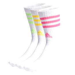 ADIDAS 3STRIPES CUSHIONED CREW SOCKS 3 PAIRS IP2638 WHITE/LUCID PINK/SPARK