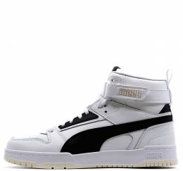 PUMA RBD GAME BASKET SNEAKERS MID 385839-01 LEATHER WHITE/BLACK