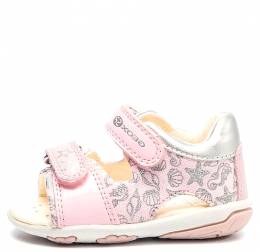 GEOX SANDAL NICELY B9238A 01054 C0514   BABY FIRS STEPS PINK/SILVER