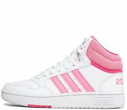 ADIDAS HOOPS MID SHOES IG3716 CLOUD WHITE/BLISS PINK/PULSE MAGENTA